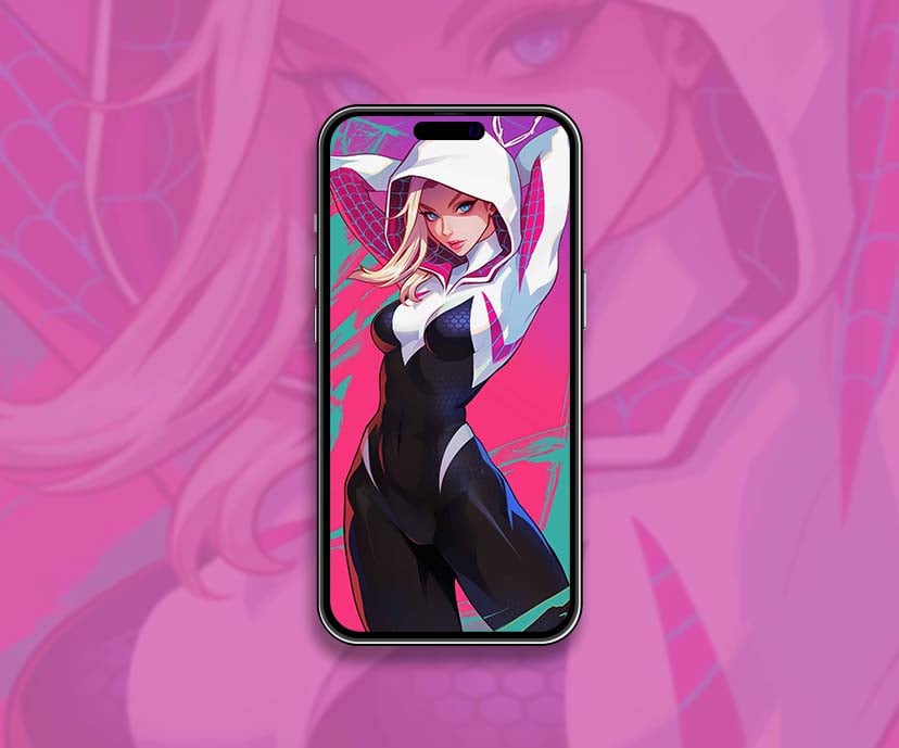 spidergwen glamorous heroine pose baddie vibe wallpapers collection