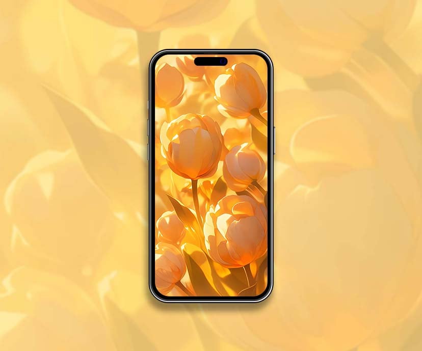 spring tulips yellow flower field wallpapers collection