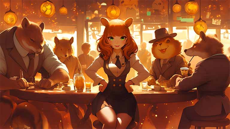 squirrel girl tavern scene desktop wallpaper cover