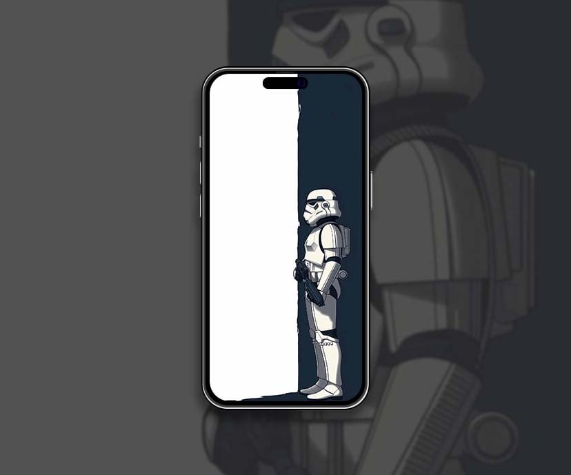 stormtrooper minimalist comics style wallpapers collection