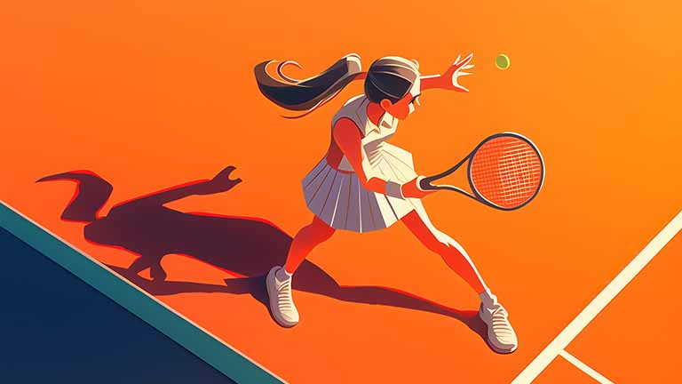 tennis girl action shot desktop wallpaper cover