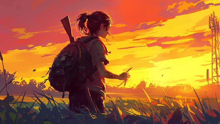 the last of us ellie journey desktop wallpaper cover