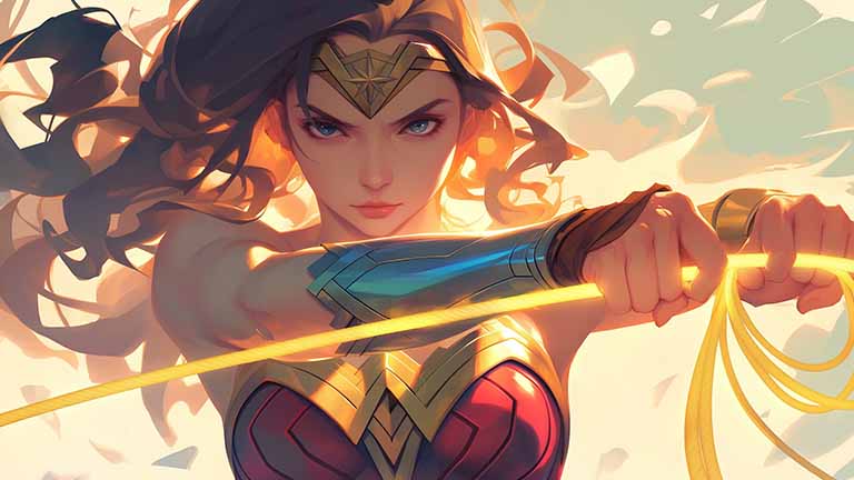 wonder woman diana prince hero desktop wallpaper cover