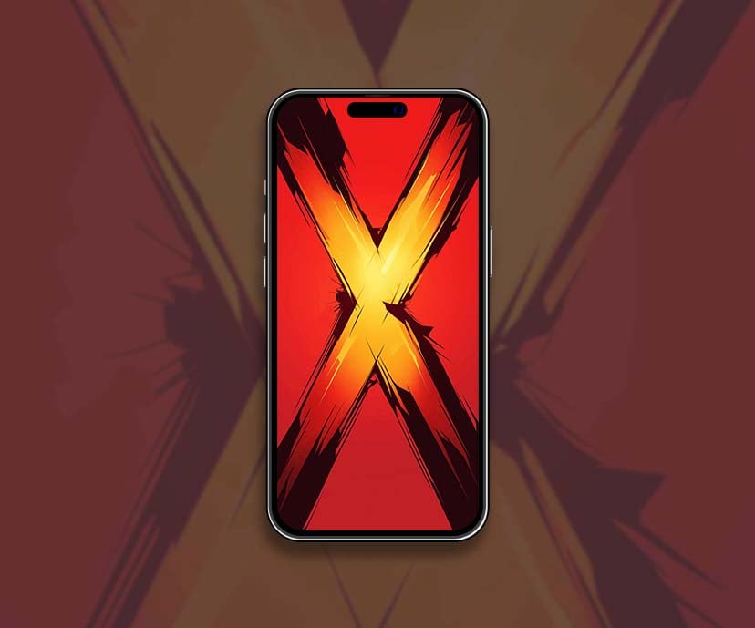 x men logo red comics style wallpapers collection