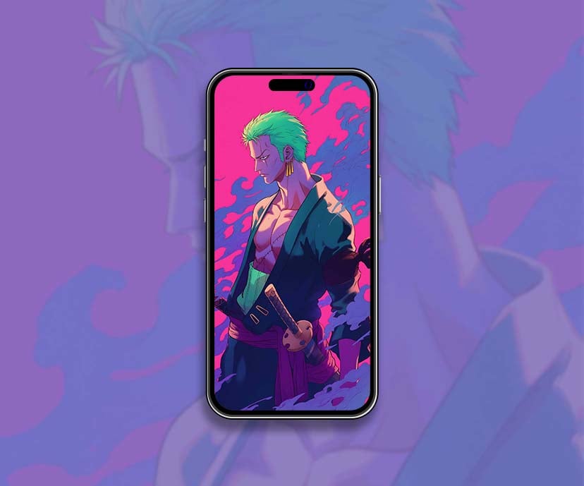 zoro one piece swordman purple wallpapers collection