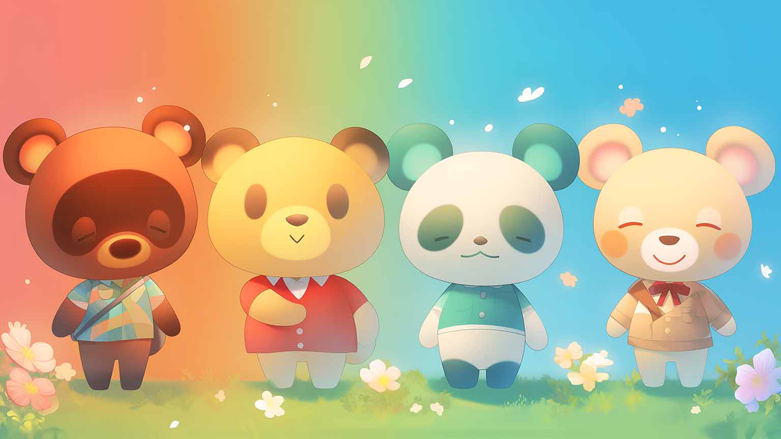 animal crossing happy friends desktop wallpaper preview