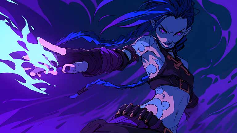arcane jinx dark smoke underground desktop wallpaper cover