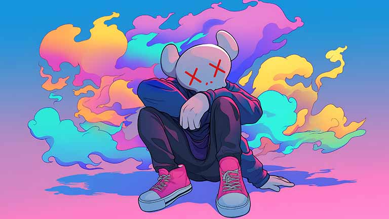 art kaws urban vinyl figure desktop wallpaper cover