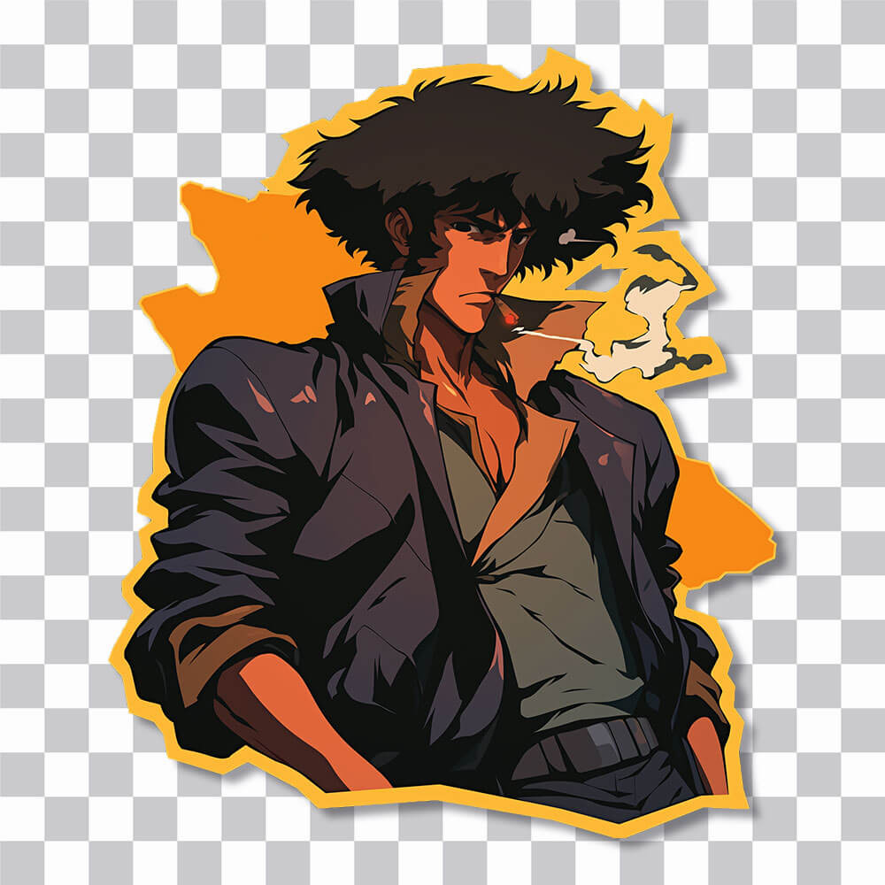 cowboy bebop moody spike sticker cover