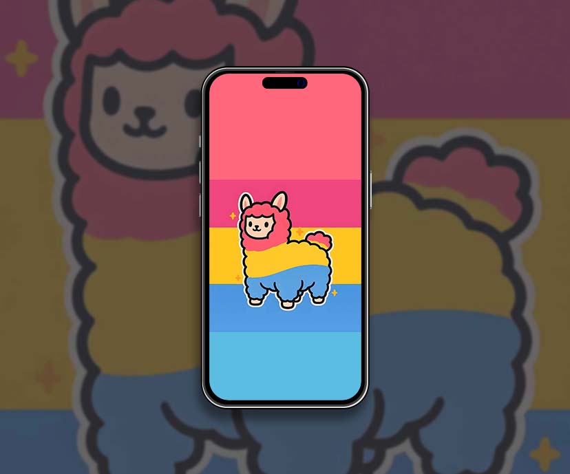 cute pansexual pride llama wallpapers collection