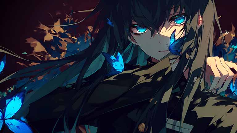 Demon Slayer Tengen Uzui Flashy Hashira Desktop Wallpaper