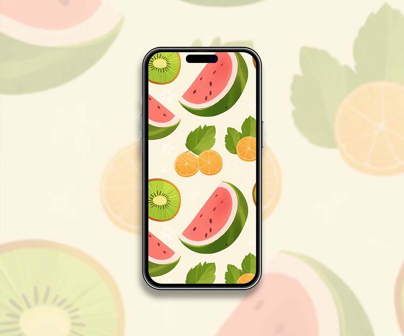 fruity vibes watermelon kiwi orange wallpapers collection