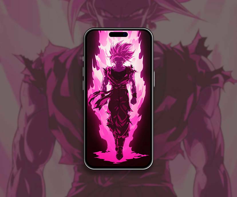 goku mighty pink aura cool wallpapers collection