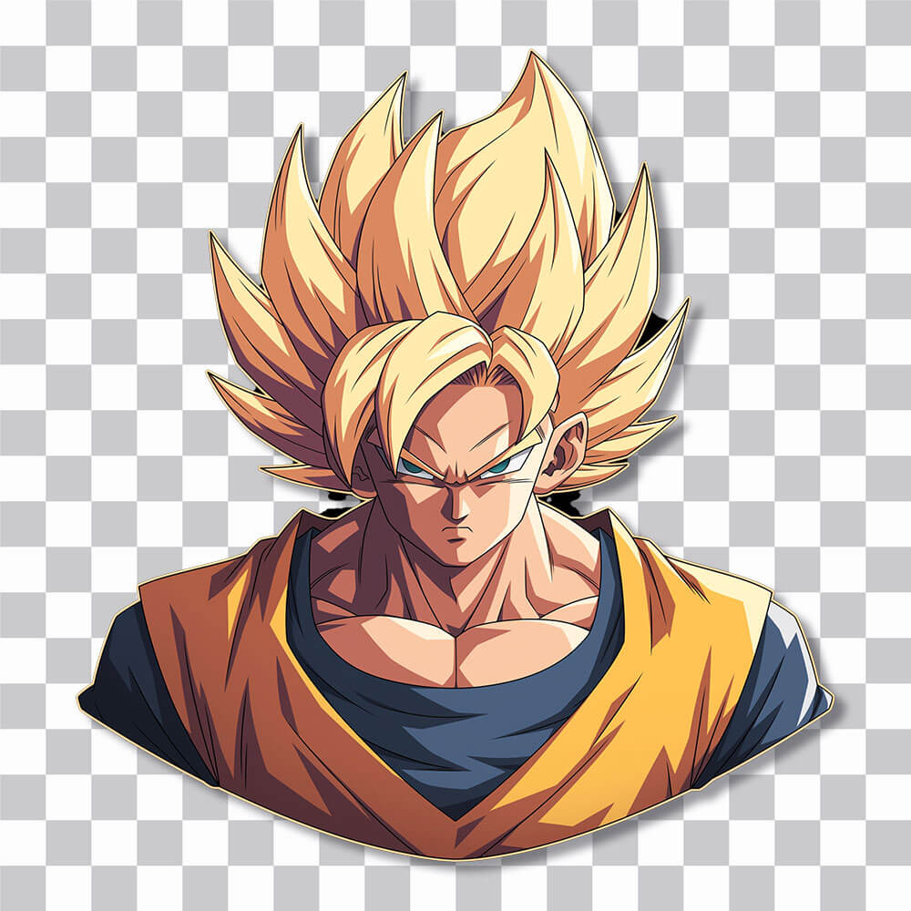 goku ssj determination sticker cover