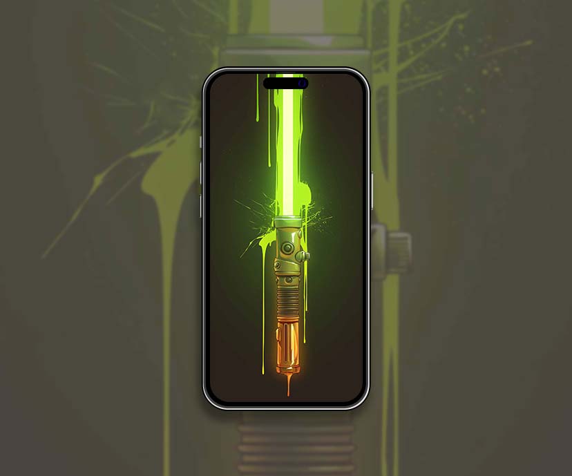 green lightsaber splash star wars wallpapers collection
