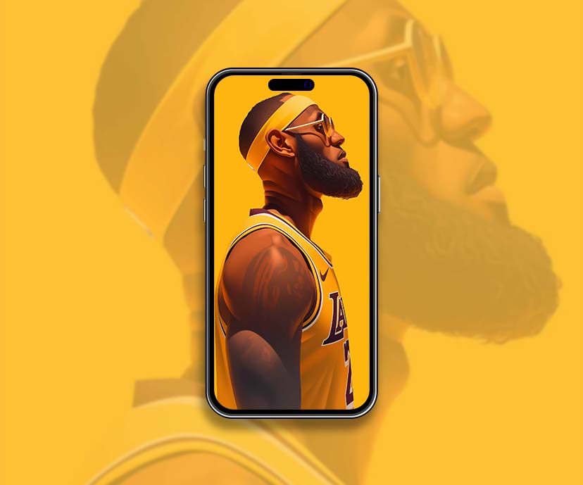 lebron james bold yellow basketball wallpapes collection