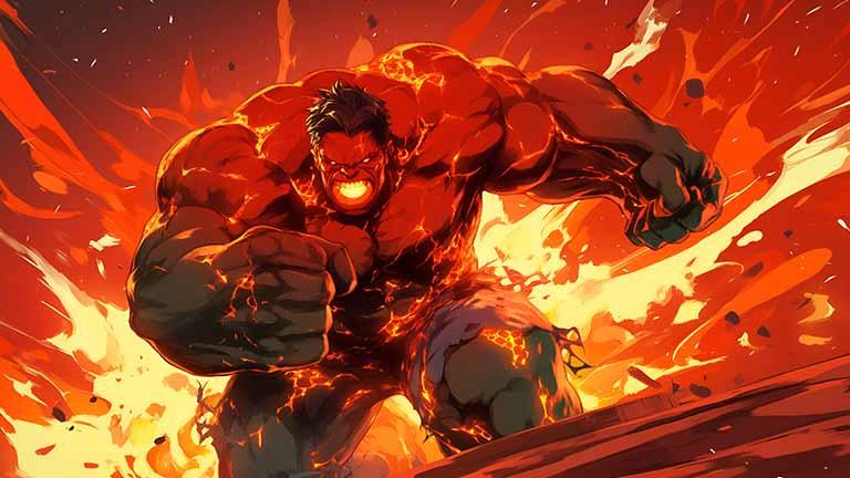 marvel comics red hulk building destroyer desktop wallpaper cover