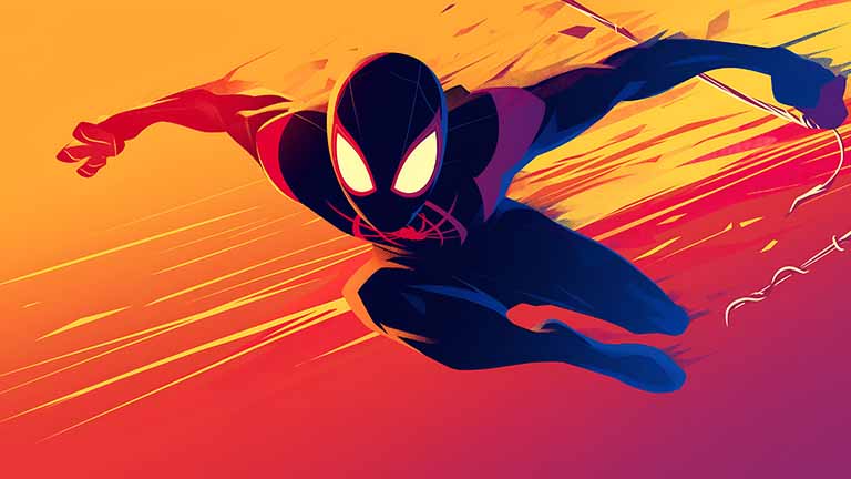 Free Marvel Spider-Man Dark Gradient Desktop Wallpaper