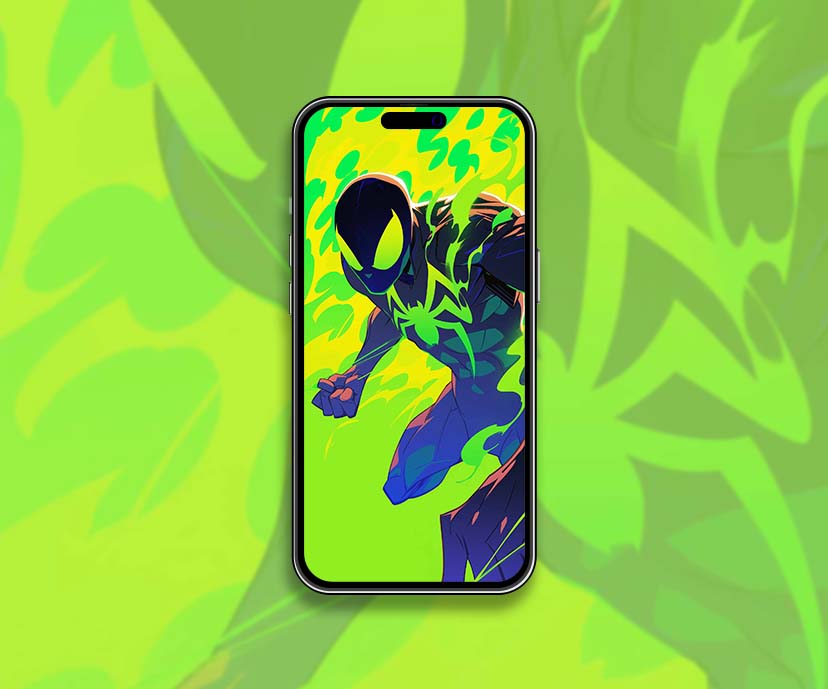 neon spider man green flames wallpapers collection