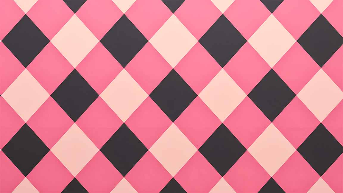 pink black checkerboard pattern clean design desktop wallpaper cover
