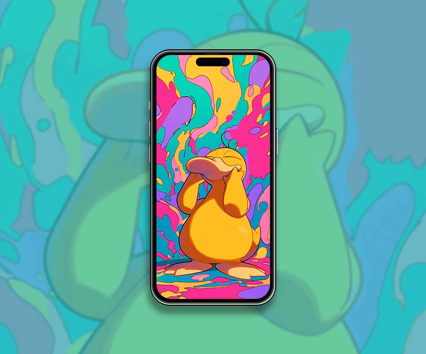 psyduck psychedelic trippy art pokemon wallpapers collection