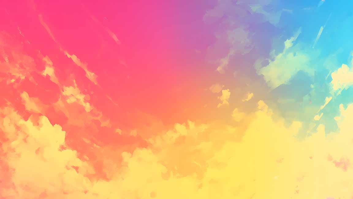 rainbow gradient sky desktop wallpaper cover
