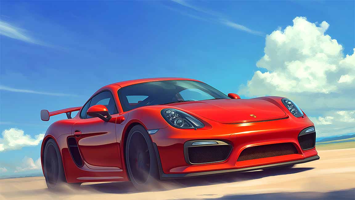 red porsche speed style fast drive desktop wallpaper cover