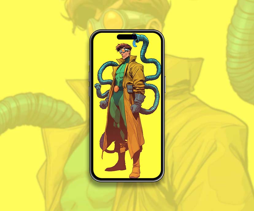 retro doctor octopus yellow comics wallpapers collection