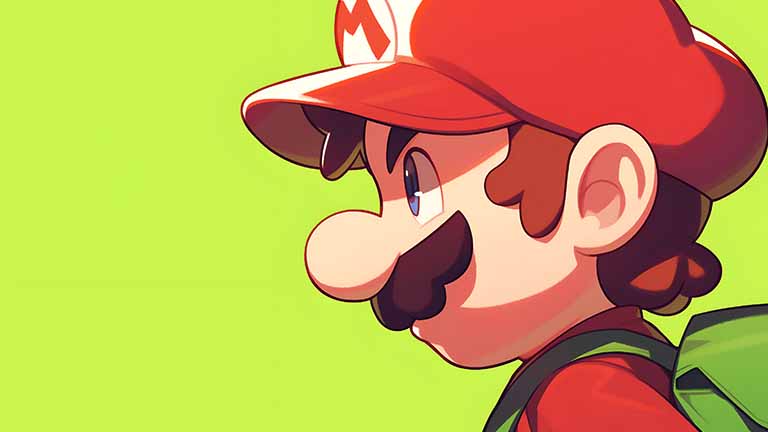 super mario green aesthetic desktop wallpaper cover