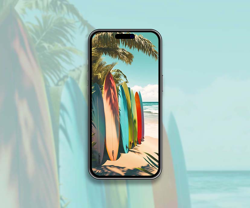 surfboards beach vibe colorful summer wallpapers collection