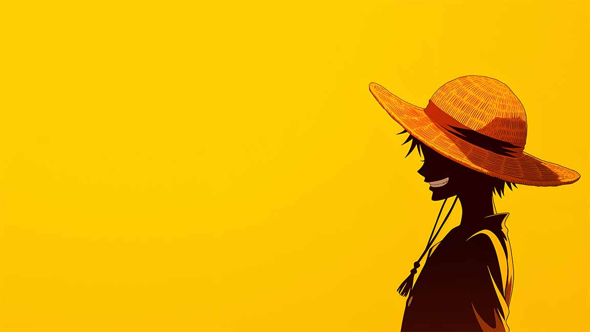 yellow silhouette monkey d luffy desktop wallpaper cover