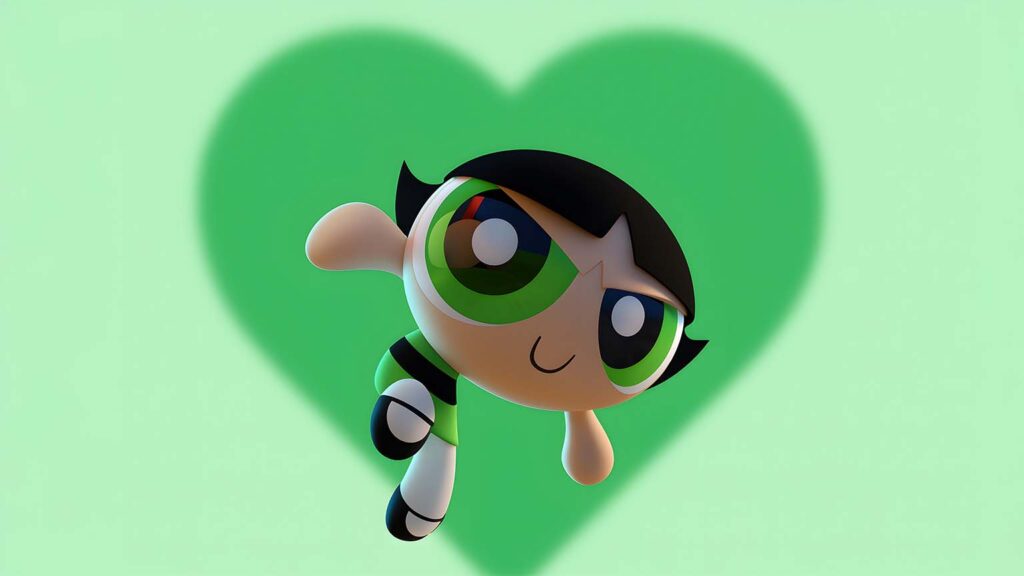 Buttercup Powerpuff Girls Green Heart Desktop Wallpaper 4K & HD