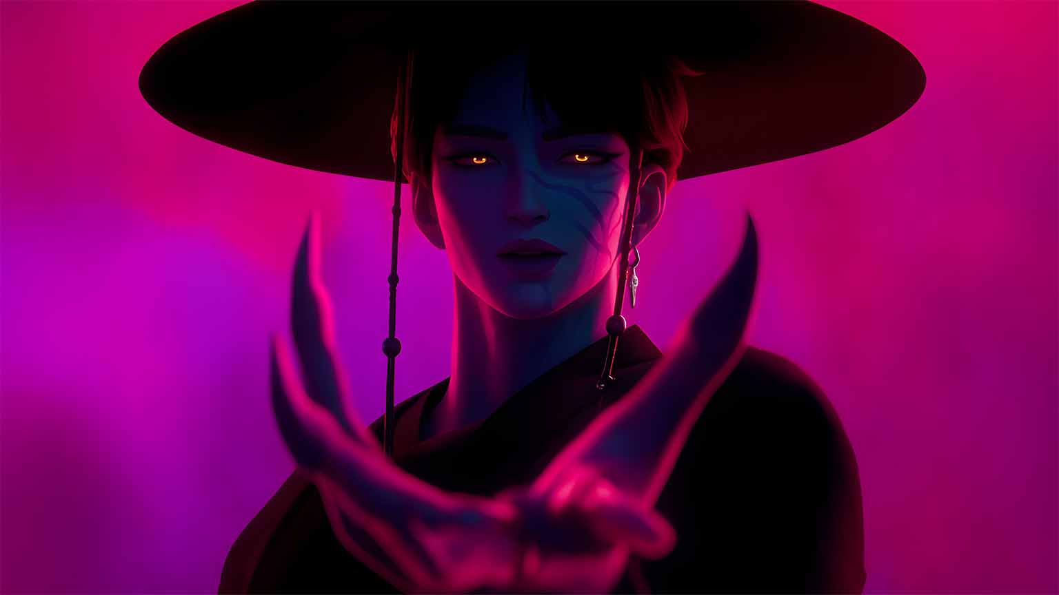 KPop Demon Hunters Jinu Claws Aesthetic Wallpaper - HD 4K