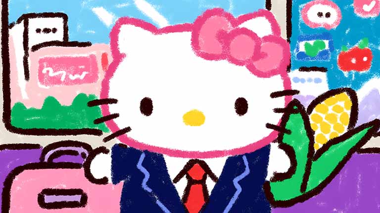 Hello Kitty Business Suit 4K Desktop Wallpaper - Sanrio Wallpaper