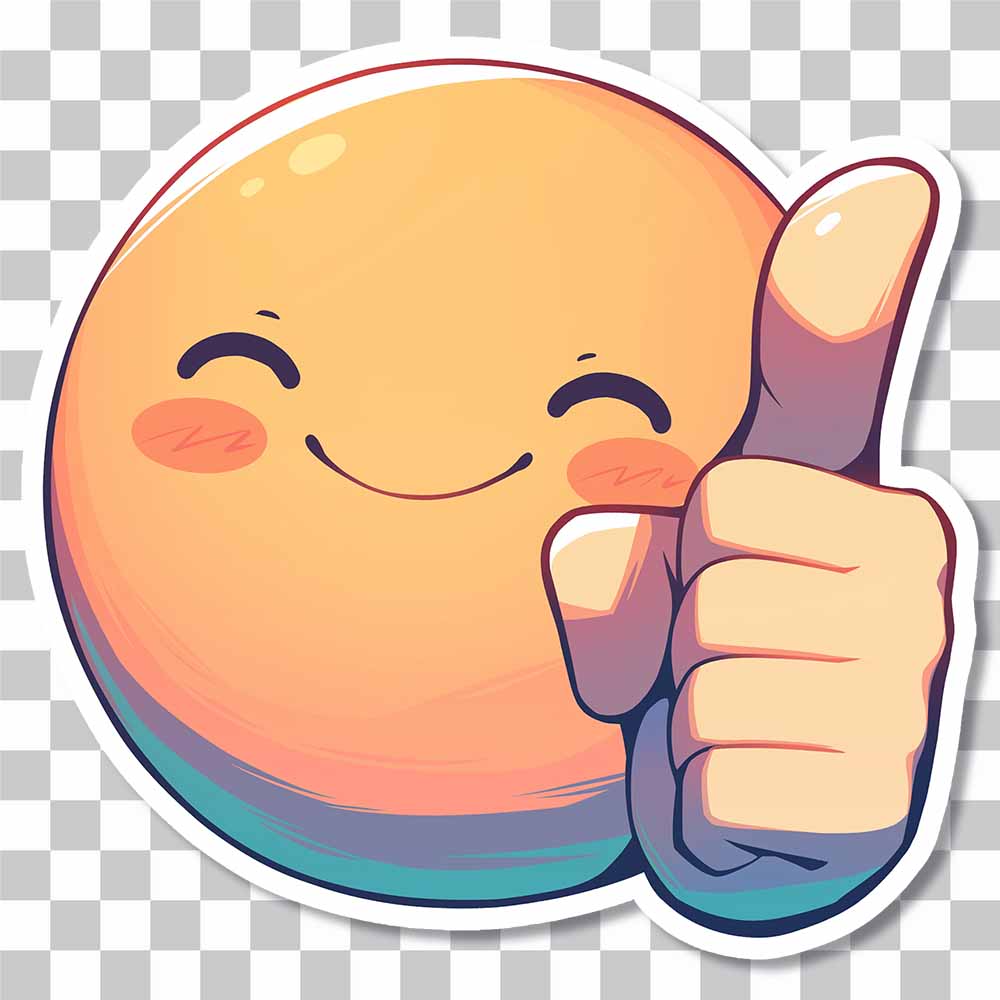 Cute Winking Emote Face Sticker - Good Vibes PNG Sticker, image size:1000x1000