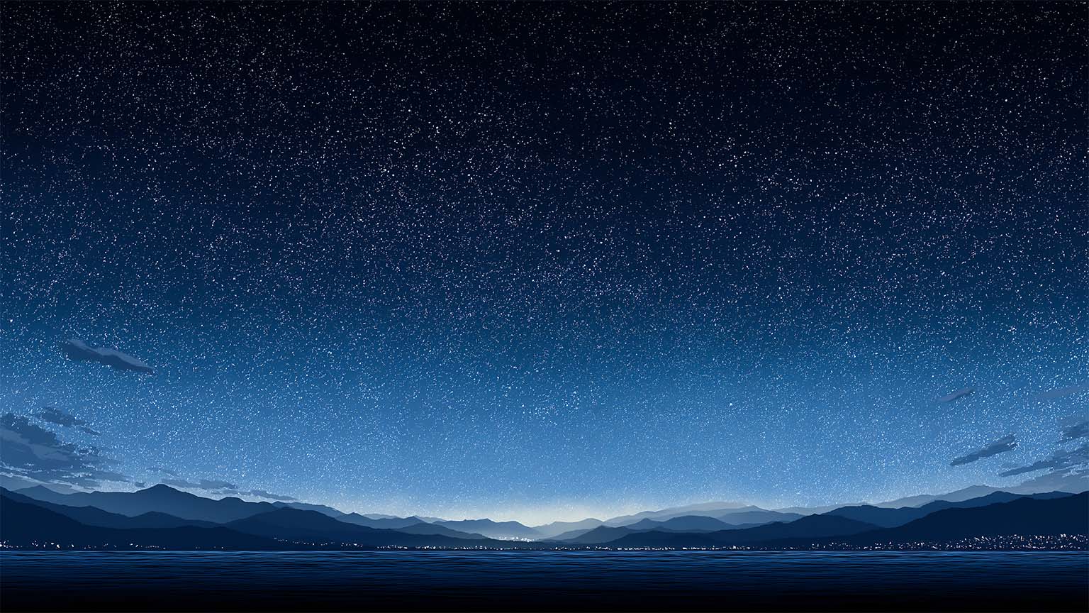 Milky Way Starry Sky Over Lake Nightscape Desktop Wallpaper 4K